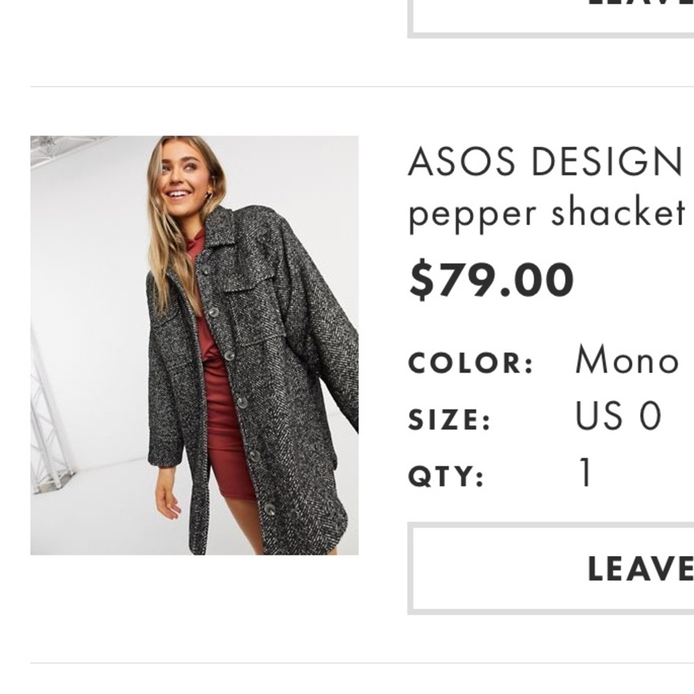 ASOS shacket - Picture 3 of 3